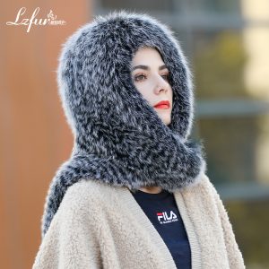 Luxury Double-Sided Fox Fur Scarf Hat (1.1m) - Featherlight & Instantly Fluffy | Style 2601