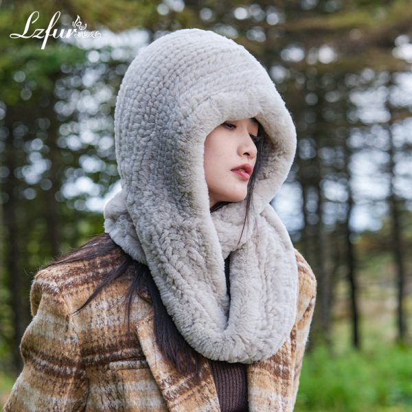 Handcrafted Angora Rabbit Fur Trapper Hat & Scarf | Double-Sided Luxury for Extreme Cold | Style #2135 - Image 2