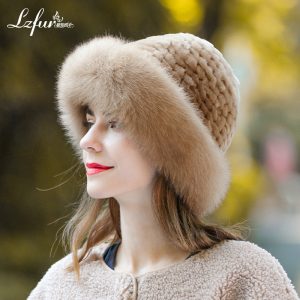 ‌Fox Rabbit Fur Dome Winter Hat - Thermal Lined Velvet Dress Hat‌