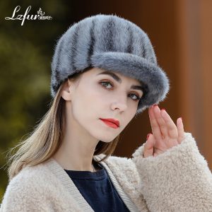 Luxury Mink Patchwork Baseball Cap - Ethical Fur Craftsmanship Since  | Style 2308#2308