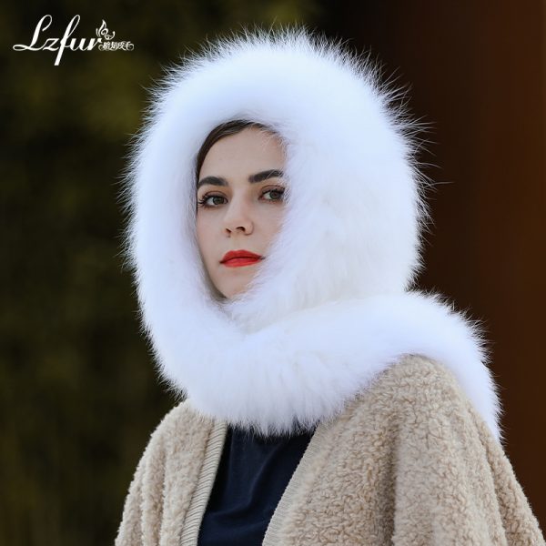 Luxury Double-Sided Fox Fur Scarf Hat (1.1m) - Featherlight & Instantly Fluffy | Style 2601 - Image 3