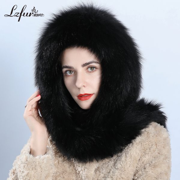 Luxury Double-Sided Fox Fur Scarf Hat (1.1m) - Featherlight & Instantly Fluffy | Style 2601 - Image 4